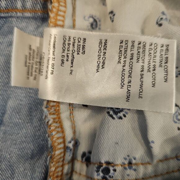 Pilcro Anthropologie Women's Blue The Vintage‎ Straight Distressed Jeans Size 30 - Picture 6 of 7